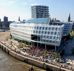 View from Queen Mary 2, Hamburg.